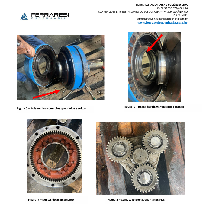 Laudo técnico de redutores industriais